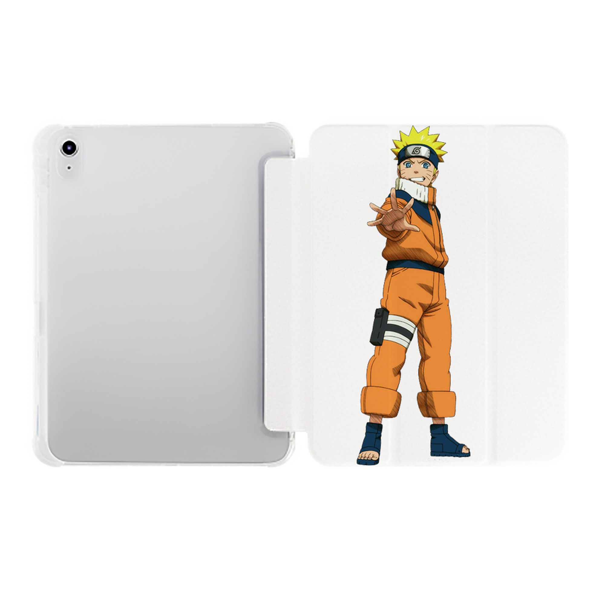 （画像用） NARUTO -ナルト- うずまき ナルト Uzumaki Naruto IPad ケース ペン収納付き 三つ折りスタンド PUレザー×シリコン 対応機種9.5/10.5/10.9インチ